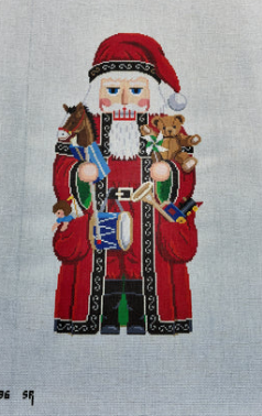 4296SR- Susan Roberts Nutcracker, Santa and Pockets of Toys, 18" Stand-up
