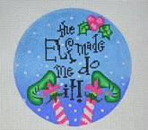 FS-ELF A Elf Made Me Pink 5" Round