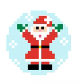 FS-Xmas A Santa 2" Round