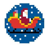 FS-Xmas E Santa Sligh 2" Round